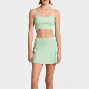 New Gigi C Heidi Snakeskin High Waist Skirt Skort M Jade